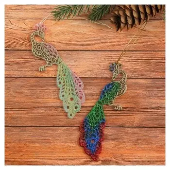 Подвеска новогодняя "Жар птица" разноцветная 12 см