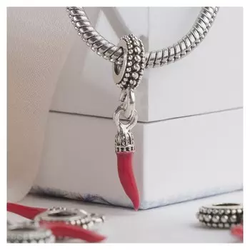 Подвеска "Перчик чили", цвет красный в серебре