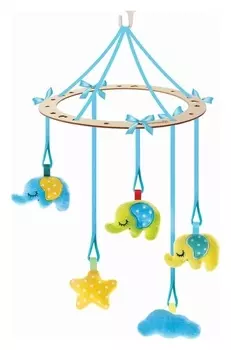 Подвеска с игрушками на мобиль Слоники