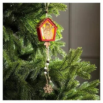 Подвеска световая "Снеговик", 9х8х4, Lr1130, т/белый