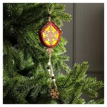 Подвеска световая "Снежинка", 9х8х4, Lr1130, т/белый