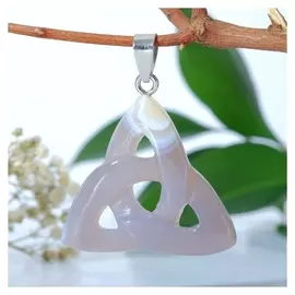 Подвеска трикветр "Агат серый"