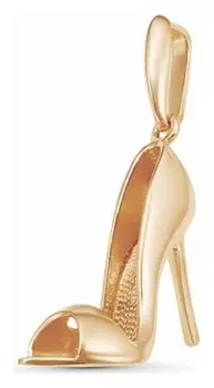 Подвеска "Туфелька", розовое золочение