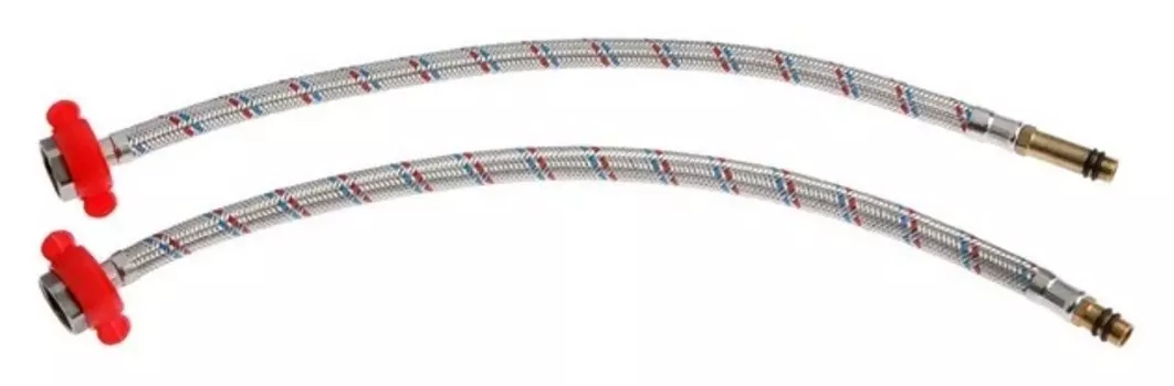 Подводка для смесителя Zein, гайка 1/2", штуцер м10, 40 см, ключ для монтажа, набор 2 шт