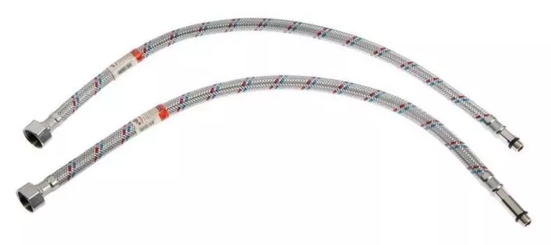 Подводка гибкая для смесителя Accoona A490-5, M10, 50 см, набор 2 шт, нержавеющая сталь