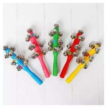 Погремушка с бубенцами «Смайлики», цвета микс