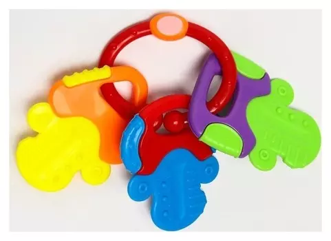 Погремушка с прорезывателем «Ключики 2», на кольце