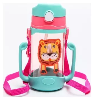 Поильник Лёва с трубочкой, 300 мл