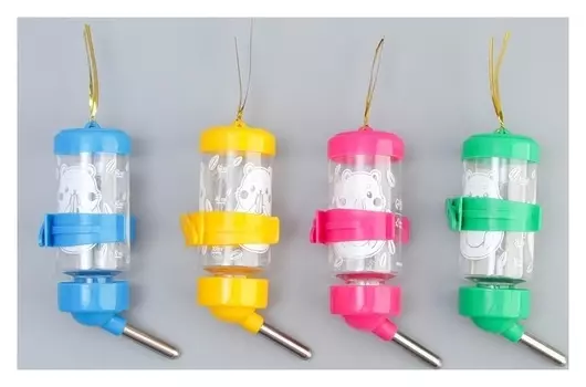 Поилка для грызунов «Хомячок» 80 мл, 9х4.5 см