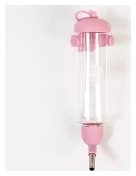 Поилка для грызунов "Пижон", 250 мл, розовая