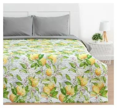 Покрывало экономь и Я "Лимоны" 150*210±5см,микрофайбер,210 г/м2,100% п/э