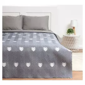 Покрывало евро экономь и Я "Сердца" 200*210±5см, 100% полиэстер, 190гр/м2