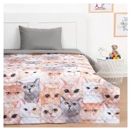Покрывало "Этель" 1,5 сп Happy Cats, 145*210 см, микрофибра