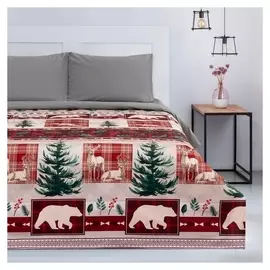 Покрывало "Этель" евро зимний рисунок, 210*215 см, 100% хлопок