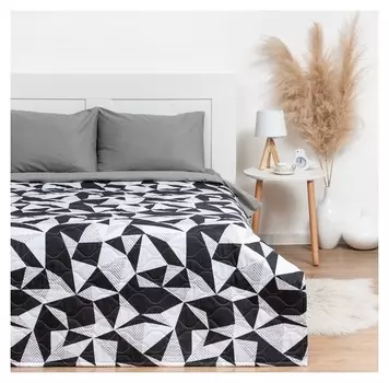 Покрывало Lovelife 2 сп Black And White 180*210±5 см, новосатин,80 г/м2