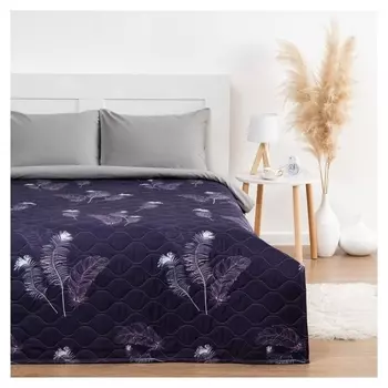 Покрывало Lovelife 2 сп "Перья" 180*210±5 см, новосатин,80 г/м2