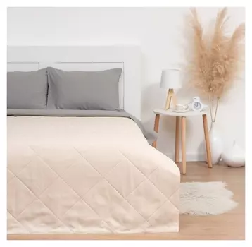 Покрывало Lovelife евро макси 240х210±5 см, цвет бежевый, микрофайбер, 100% п/э