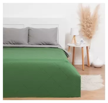 Покрывало Lovelife евро макси 240х210±5 см, цвет зелёный, микрофайбер, 100% п/э