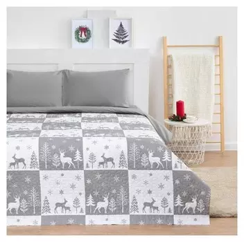 Покрывало Lovelife евро макси "New Year Forest" 240*210±5см