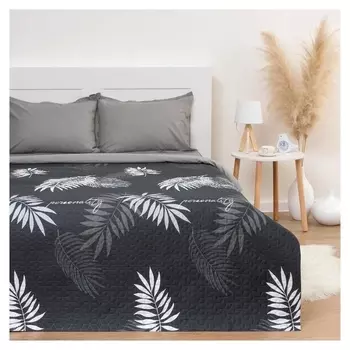 Покрывало Lovelife евро "Тропические листья" 200*210±5см, микрофайбер, 100% п/э