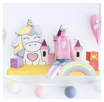 Полка детская "Единорог"