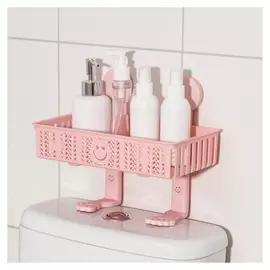 Полка для ванных принадлежностей «Колосок», 28×15×6 см, на присосках, с крючками