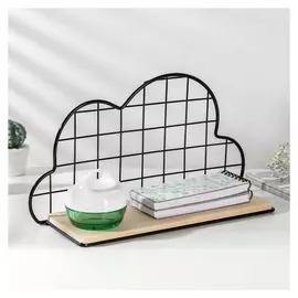 Полка доляна «Облачко», 11,3×34,5×18,7 см, цвет чёрный