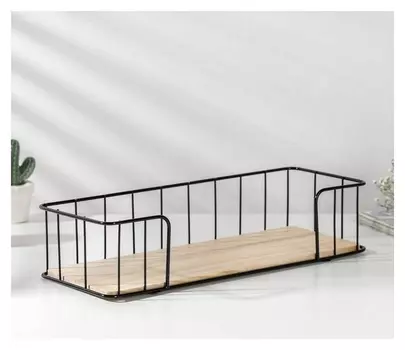 Полка доляна «Санни», 7,8×34,7×13 см, цвет чёрный