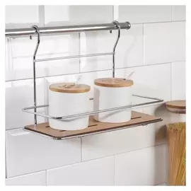 Полка на рейлинг Tekno-tel, 1 ярус, 12×30×22 см, цвет хром