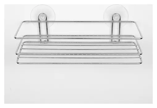 Полка прямоугольная, 25×11×7 см, на вакуумных присосках