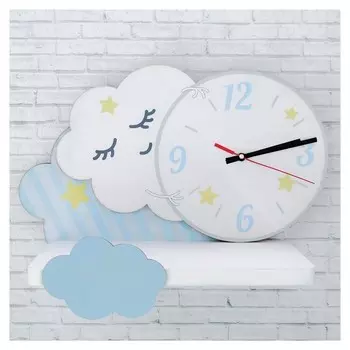 Полка с часами "Облако"