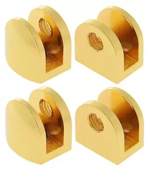 Полкодержатель P108gp, 8 мм, 4 шт в наборе, цвет золото
