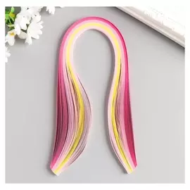 Полоски для квиллинга 100 полосок плотность 120 гр "Розовый градиент" ш. 0,5 см дл. 39 см