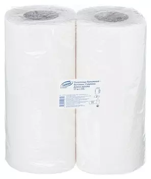 Полотенца бумажные Luscan Economy 2-сл.,целлюлоза с тиснением, 2рул./уп