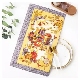 Полотенце 35*60 см, кофе, коричневый, 160 гр/м, вафля, хл