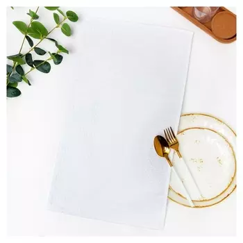 Полотенце 35х60 см, белый, вафля, 240 гр/м2, хлопок 100%