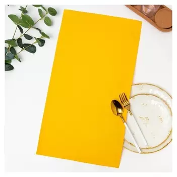 Полотенце 35х60 см, желтый, вафля, 240 гр/м2, хлопок 100%