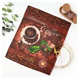 Полотенце 45*60 см, кофе, коричневый, 160 гр/м, вафля, хл