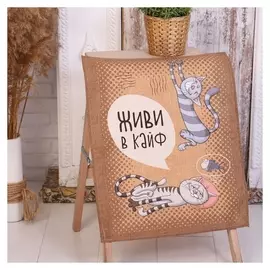 Полотенце 45х60 см, кошачьи тайны (Рис.3), рогожка, 170 гр/м2, хлопок 100%