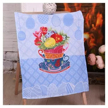 Полотенце 45х60 см, пасхальное дерево (Рис.1), вафля, 170 гр/м2, хлопок 100%