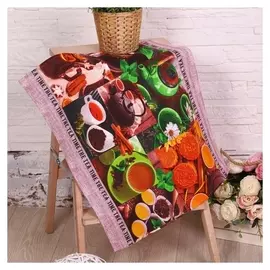 Полотенце 50х60 см, чайная церемония, вафля, 170 гр/м2, хлопок 100%