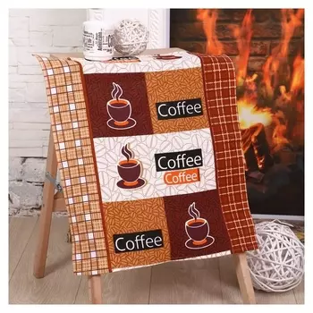 Полотенце 50х60 см, Coffee, вафля, 170 гр/м2, хлопок 100%