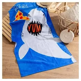 Полотенце "Акула" 70*140 см, велюр/махра 350гр/м2, 100% хлопок