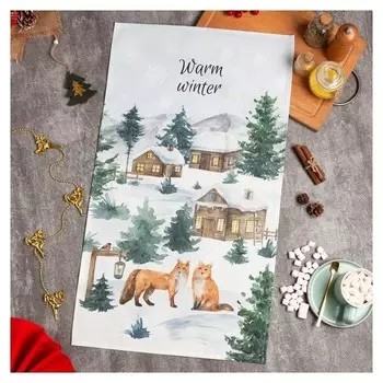 Полотенце этель "Forest Animals" 40x73 см, 100%хл, саржа 190 г/м2