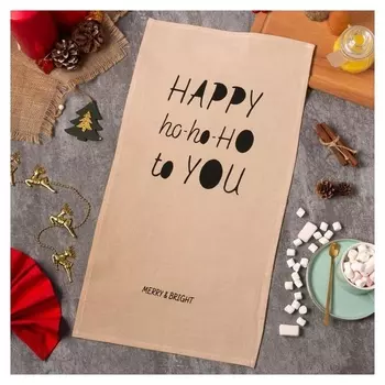 Полотенце этель "Happy Ho-ho-ho" 32*58 (±3 см), 100% хлопок
