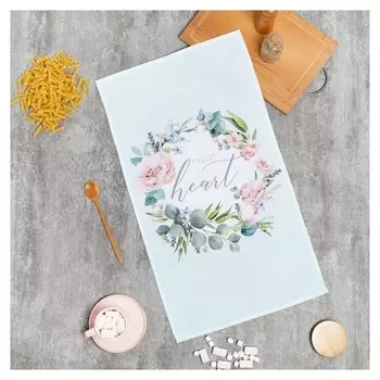 Полотенце этель Heard 40х73 см, 100% хл, вафля 160 г/м2