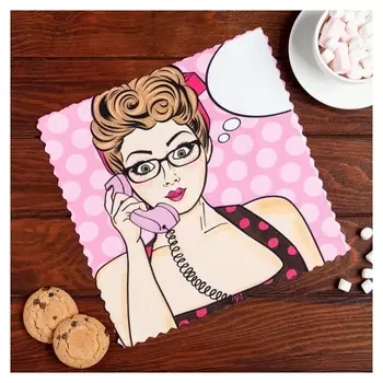 Полотенце этель Love Life "Горошек" 30*30 см, 100% п/э