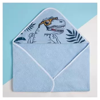 Полотенце детское крошка Я T-rex King, 75х75 см, 100% хл. 340гр/м2