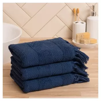 Полотенце для ног Love Life "Turkish Dream" 50*90 см, синий, 100% хл, 500 гр/м2