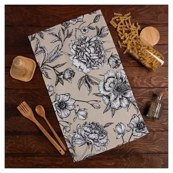 Полотенце "Доляна" Blooming Garden 35х60см 100% хл,164 г/м2